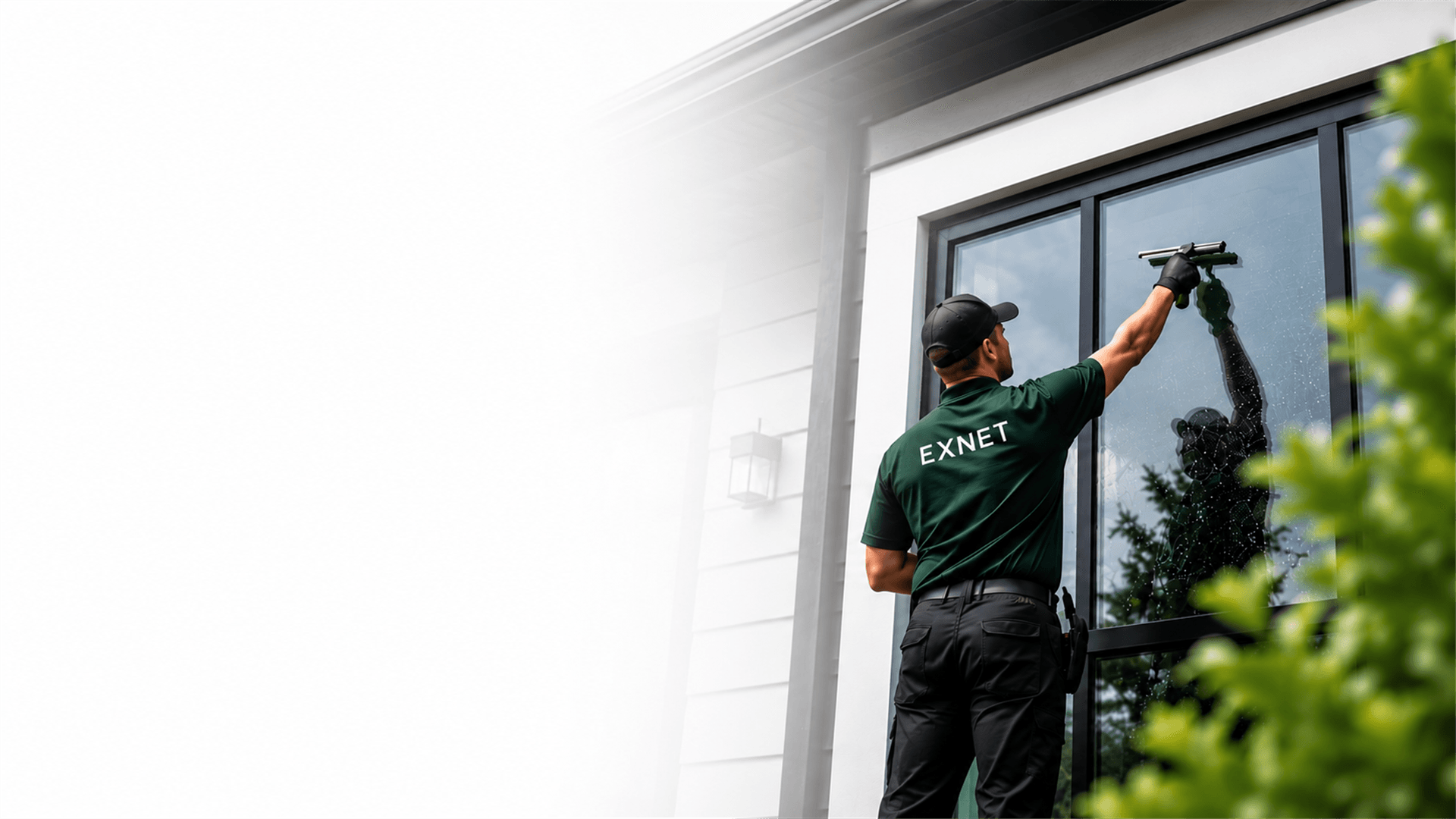 Technicien EXNET en lavage de vitres